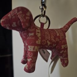 Pink dog keychain