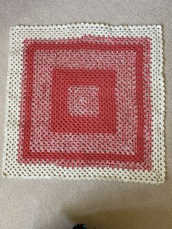 Hand crochet lap or baby blanket. Thick. 36 x 36. Machine washable acrylic yarn. From smoke free, pet free, COVID free home. Public pick up only.
