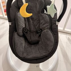 Electric Baby Swing with Remote Control - 5 Natural Motion Speeds, Detachable Seat Pad | Portable Infant Swing for Indoor/Outdoor Use (0-6M, 20lbs) (B