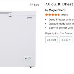 Chest Freezer - 7 Cu. Ft. 