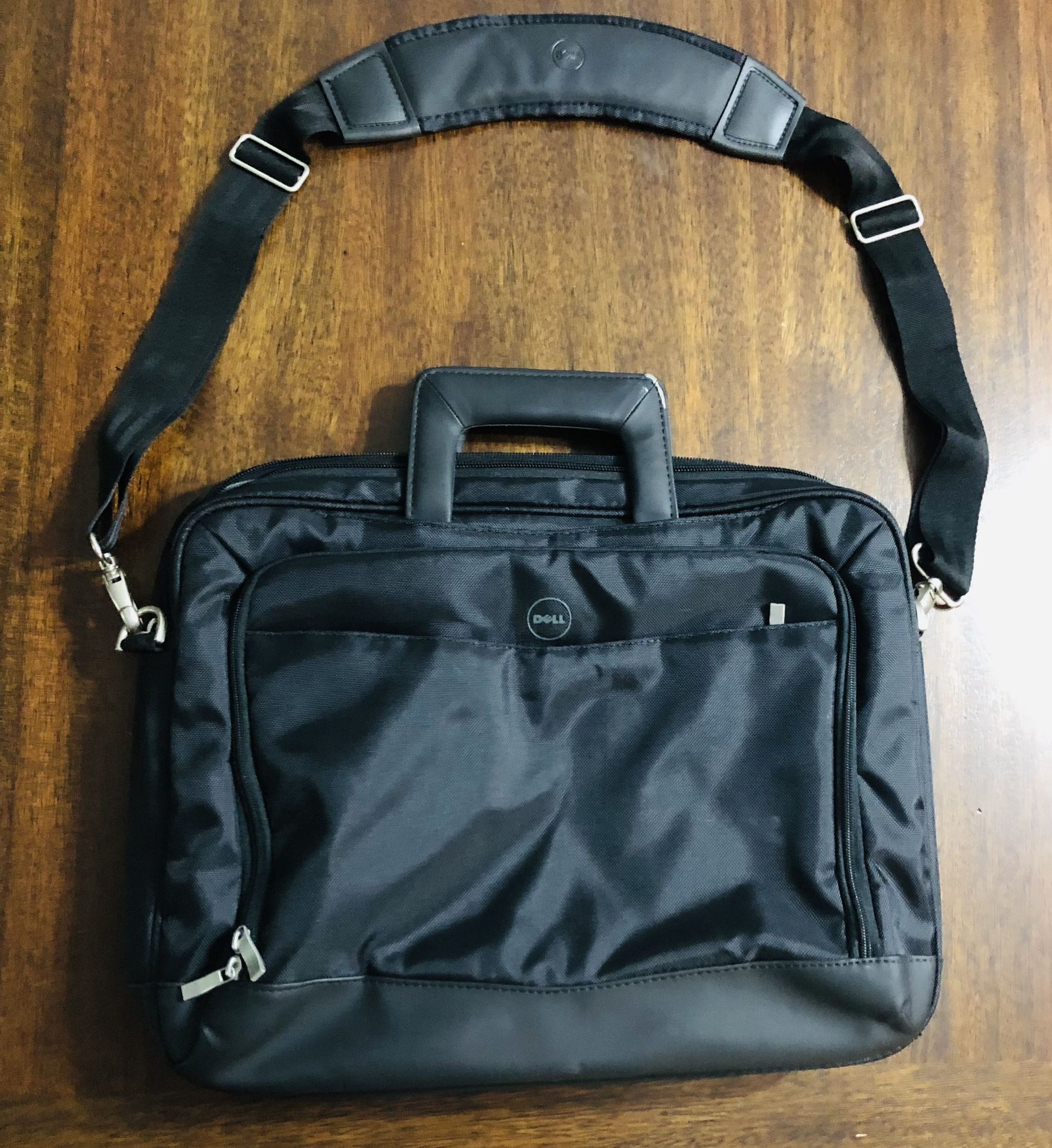 Dell shoulder hand laptop bag multiple compartment pockets black 14”X18”