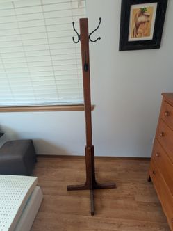 Antique hardwood coat hanger