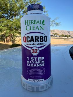 Herbal Clean QCarbo32 Detox Drink – New, Unopened