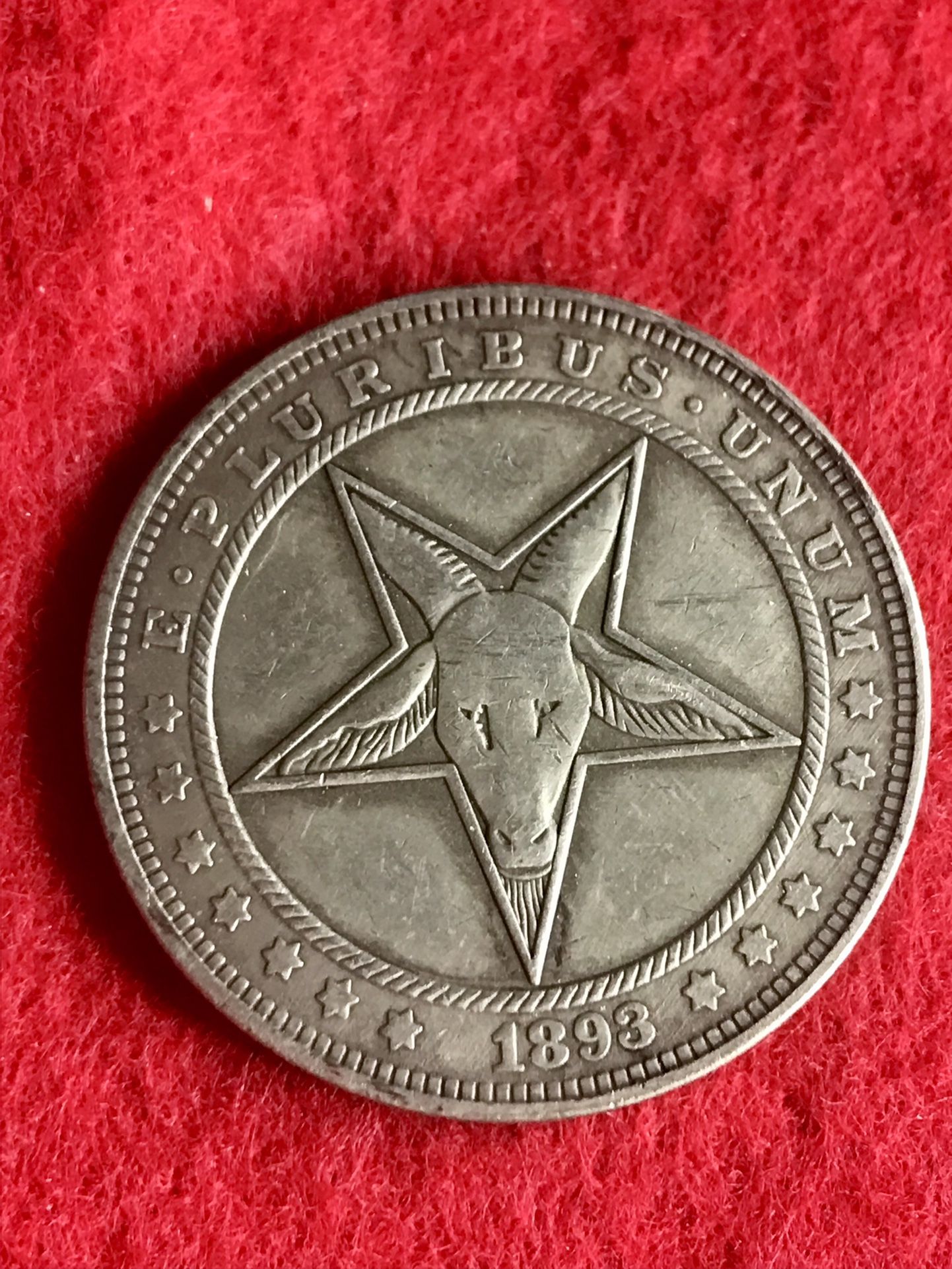 Large 666 Devil Coin. First $20 Offer Automatically Accepted. Shipped Same Day