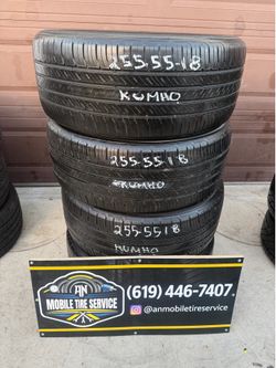 4 USED TIRES 255/55/20 KUMHO CRUGEN HP71 $260 CASH PRICE MOUNTED & BALANCE