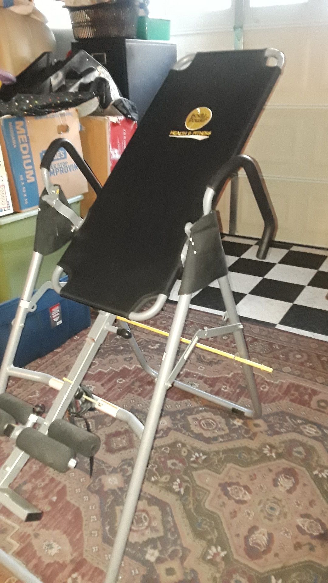 Body Power by Health Fitness. Inversion table exercise back machine for