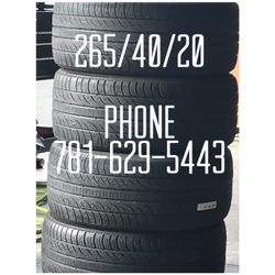 Used Tire For Sale 265/40/20 $200 All Four free mounting and Balancing