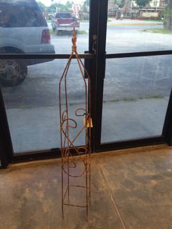 Outside metal plant stand