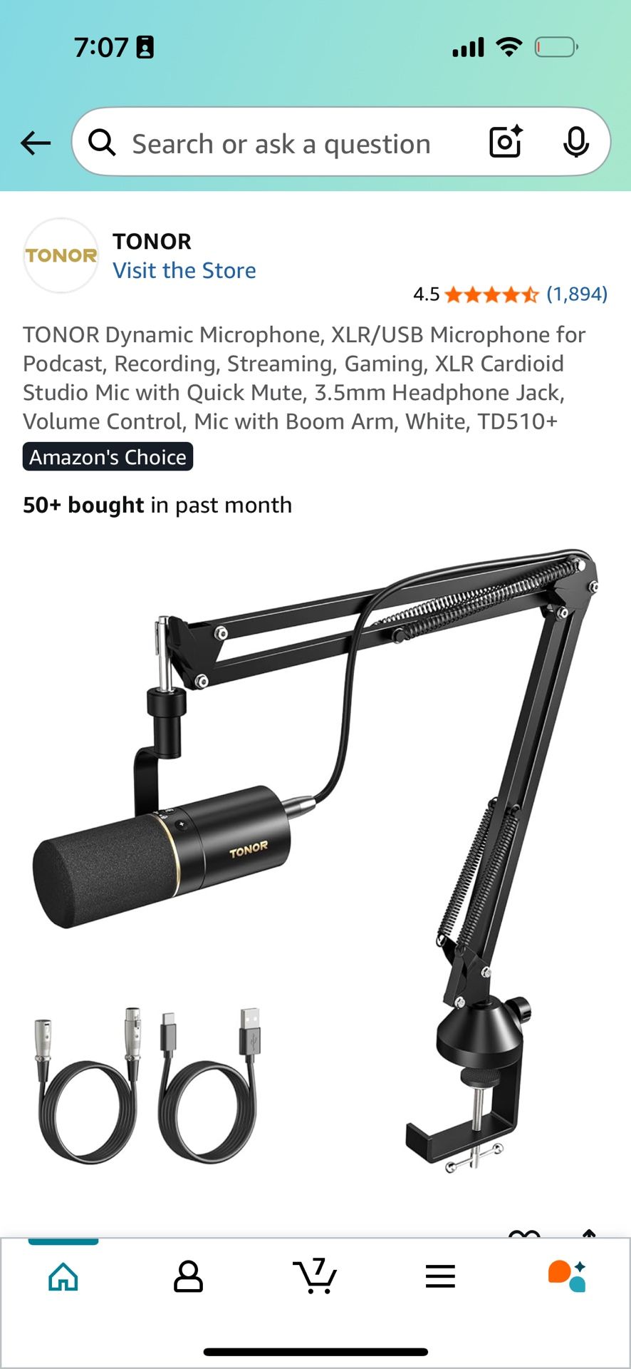 Microphone With Boom Arm - Podcast Or Streaming