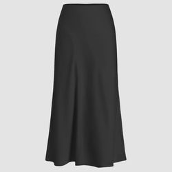 Cider black satin skirt ax