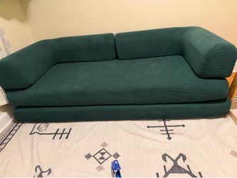 Green Cordoroy Sofa Couch (foam)