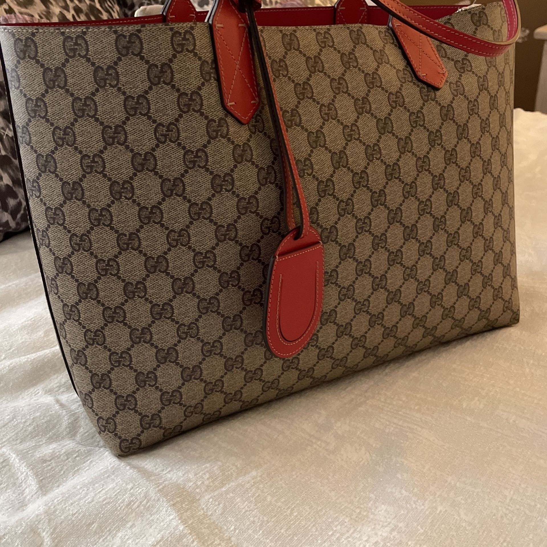 Authentic Gucci Red Reversible Tote