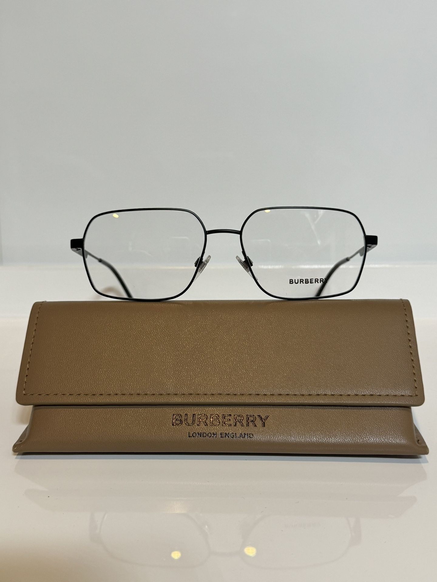 New Burberry 1356 Black Metal Unisex Metal Eyeglasses 57mm