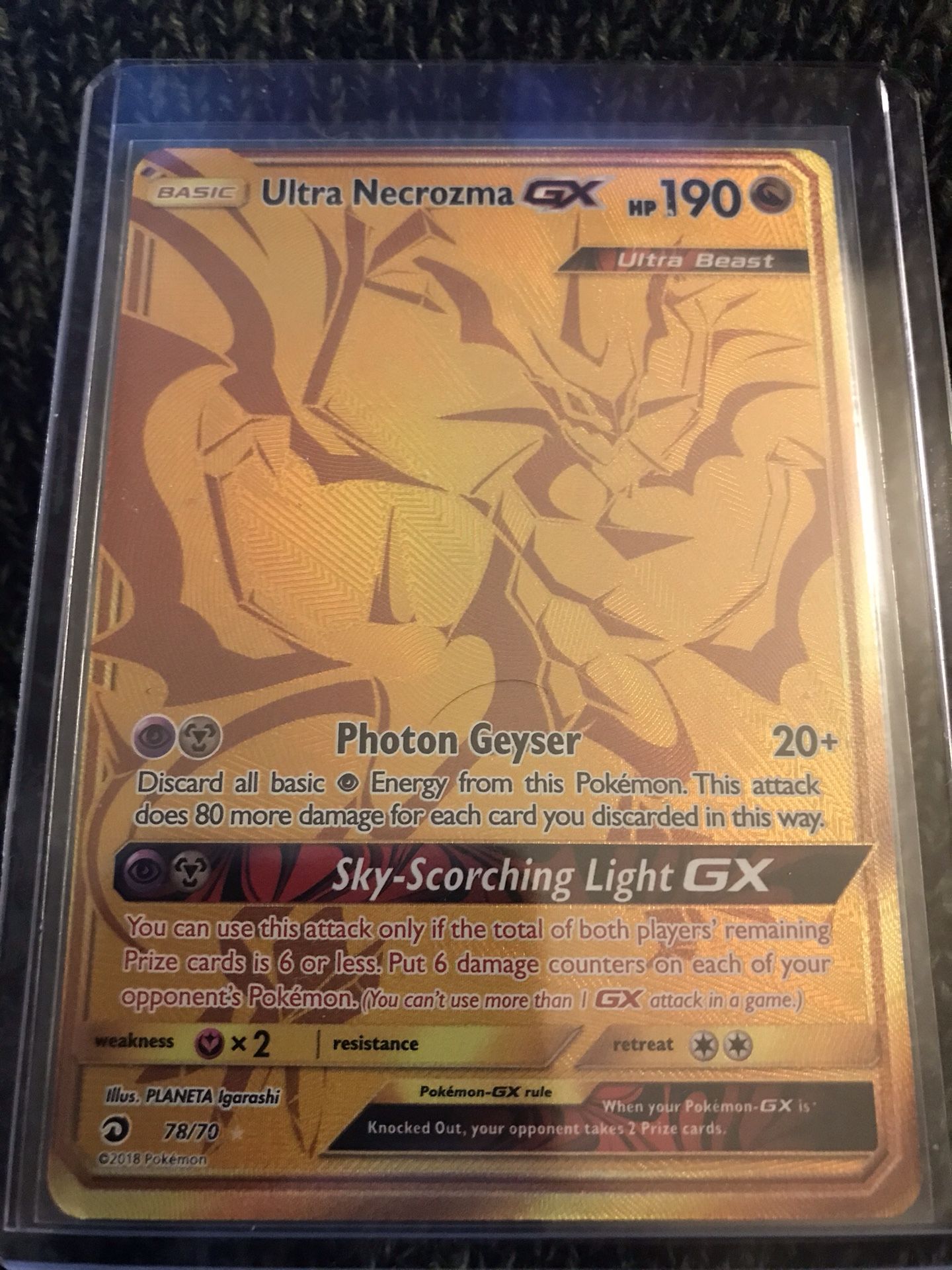 Gold Rare Ultra Necrozma GX