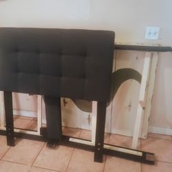 Gray twin size bed 