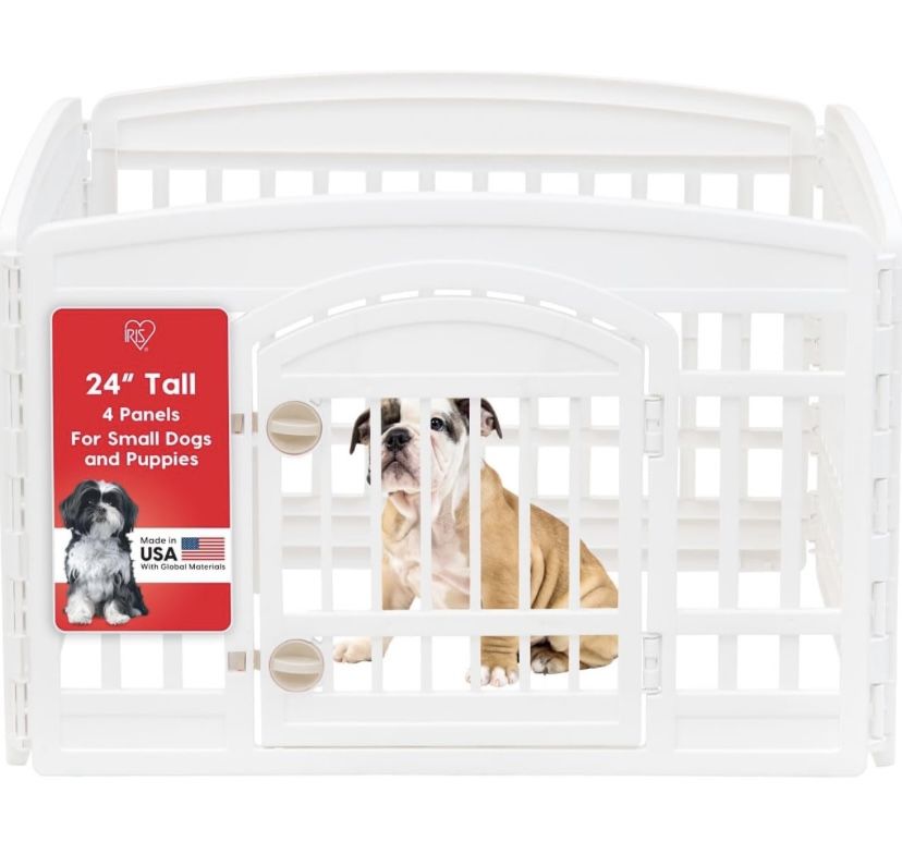 24” Tall 4 Panels White Or Black Play Pen