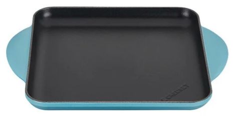 Enamaled Cast Iron Square Griddle, 9.5"