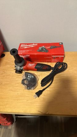 Milwaukee 7 Amp Corded 4-1/2 in. Small Angle Grinder with Sliding Lock-On Switch