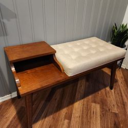 Solid wood cubby bench