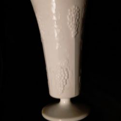 Vintage Indiana Milk Glass Harvest Pattern Vase