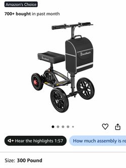 BlessReach Knee Scooter with Storage Bag