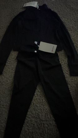 Lululemon Black Nulu defined jacket set