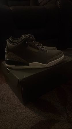 Jordan retro 3 medium olive worn once