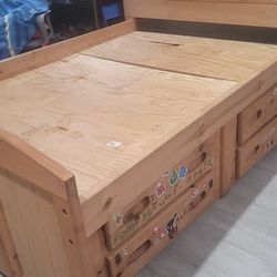 Full Sized Bed Frame Hard Solid Wood 