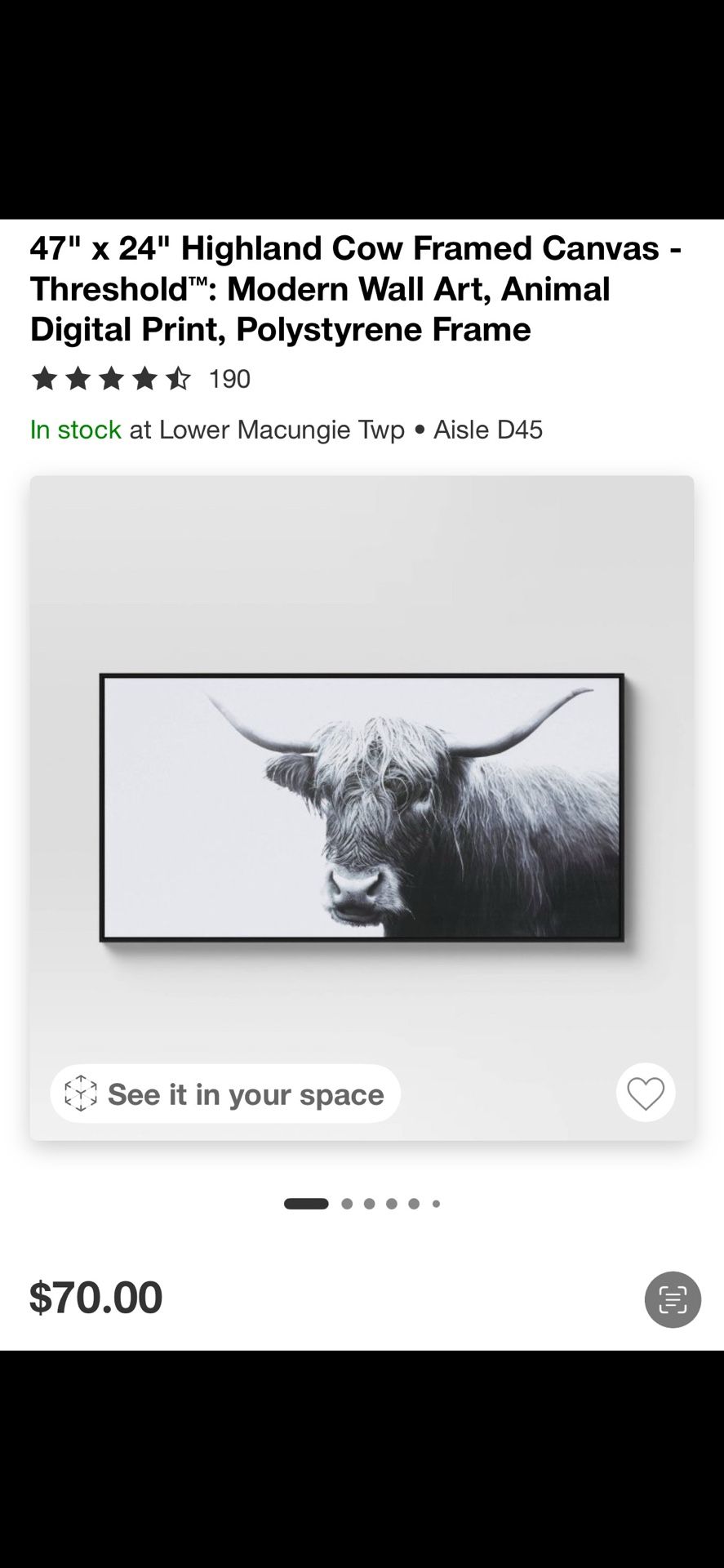 Highland Cow Canvas