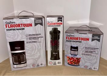 Guy Fieri's Flavortown Coffee Maker Portable Blender Food Chopper Set (New)