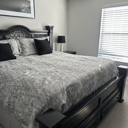 Fully Furnished King Set - Mattress And Box Spring Also 