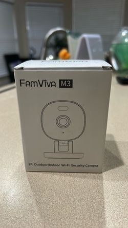 FamViva M3 2K Outdoor/Indoor Wi-Fi Security Camera.