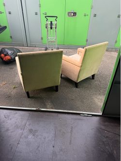 Two white chairs for sale