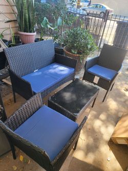 Outdoor wicker style patio set