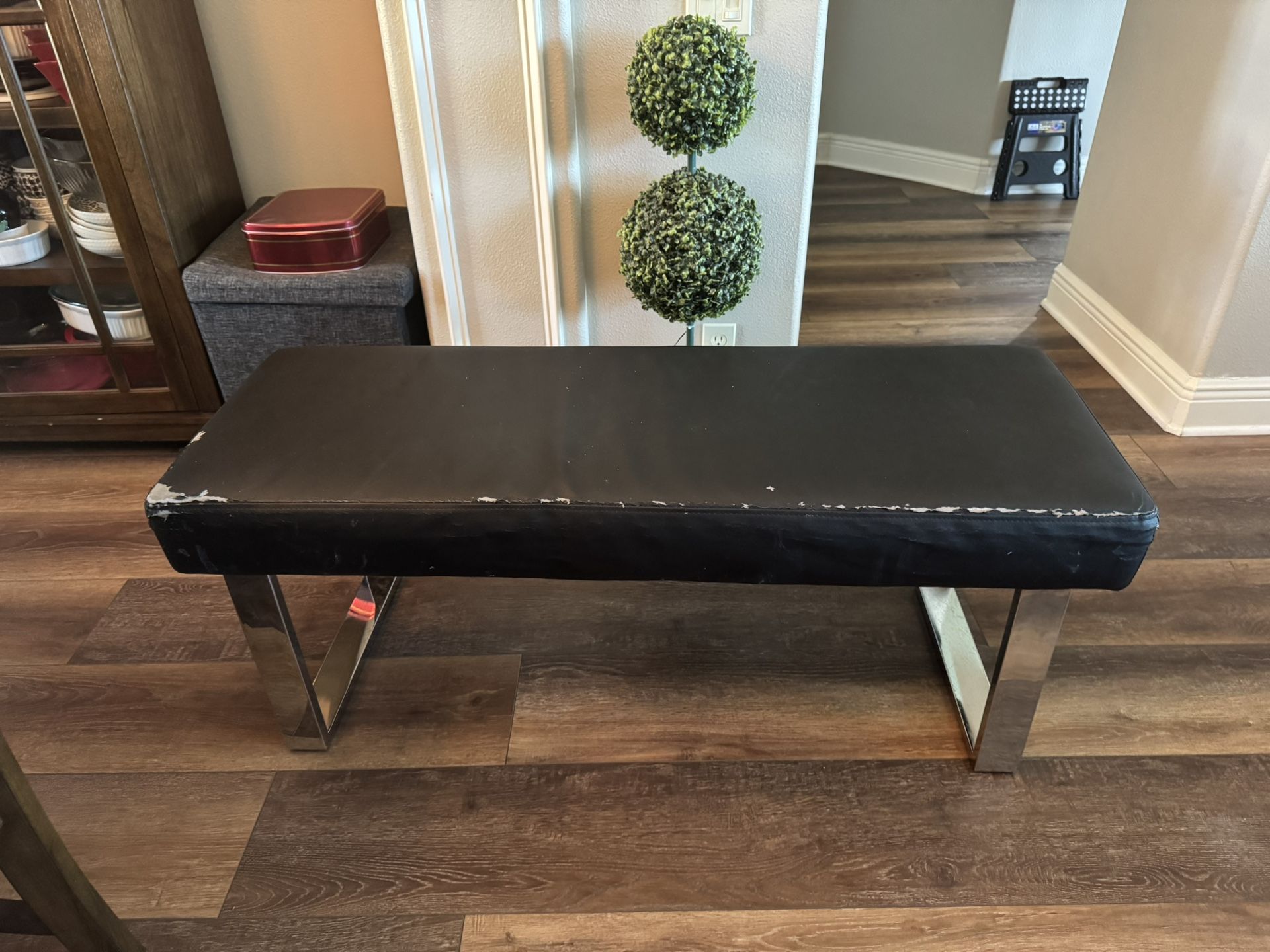 Indoor Bench With Metal Legs