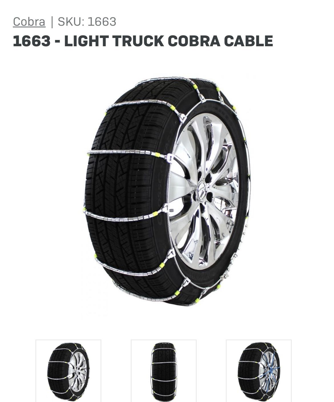 Tire Snow Chains For Light Trucks And SUV