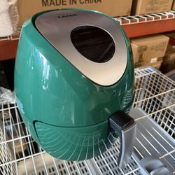 KAPAS Electric Air Fryer, 6.8 Quarts, 6.5 Litre Capacity and 7-in-1 One-Touch Screen Cook Presets with Additional Accessory (Green)