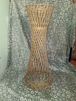 Vintage Wicker Rattan Plant Stand