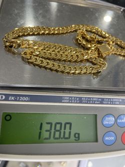 10K Gold Cuban Link Chain 24” — 138.0g