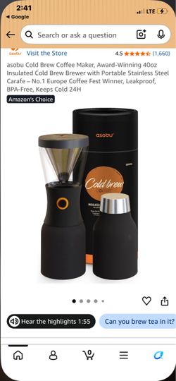Asobu Cold Brew Coffee Maker 40oz