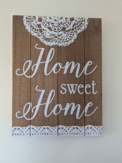 Home Sweet Home Rustic Wood Wall Sign