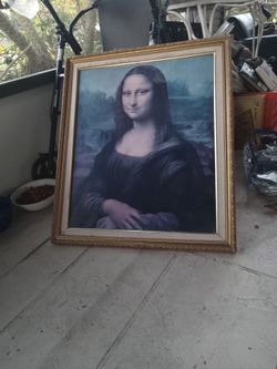 Mona Lisa Painting Artwork Print In Frame $25 Or Best Offer First Reasonable Offer To Pickup 