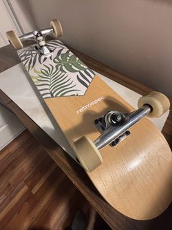 Retrospec Skateboard – Tropical Leaf Design