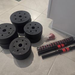 30kg Dumbbell & Barbell Set( Eco Model No Rust)