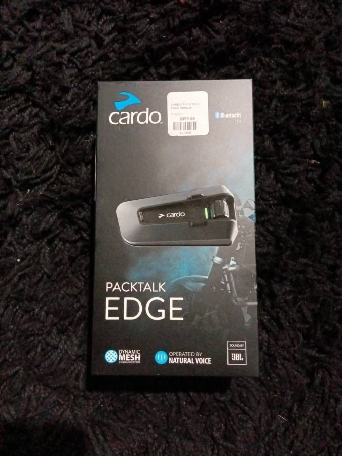 Cardo PACKTALK Edge Motorcycle Bluetooth Communication System Headset