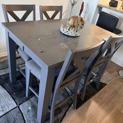 6 PC GREY DINING SET