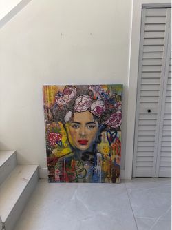 Frida Kahlo Modern Print Artwork (36x48)