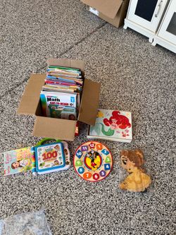 Children's Toy and Book Bundle - LeapFrog, Disney Puzzles, Workbooks