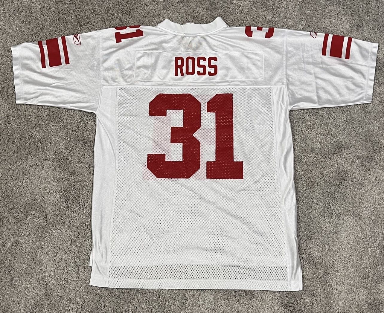 Aaron Ross #31 Reebok Men's Large New York Giants NFL Super Bowl