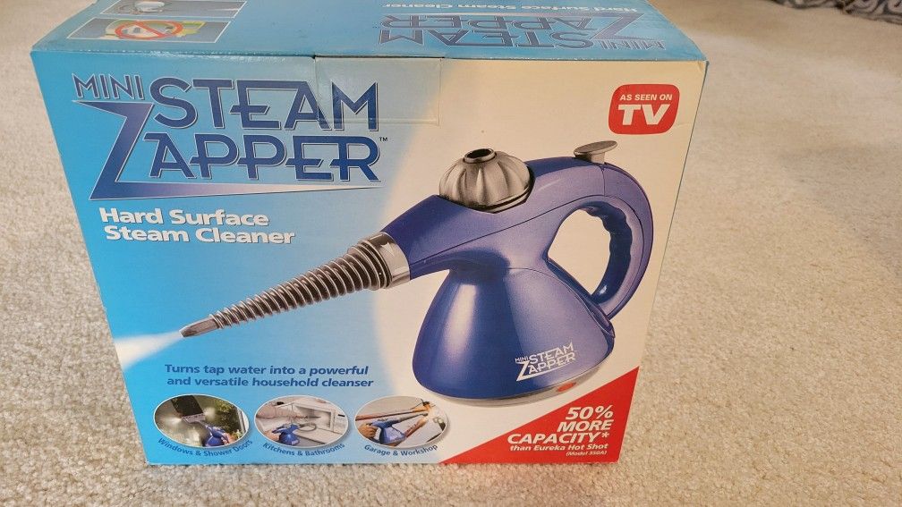 OMEGA Mini Steam Zapper Cleaner Hand Held With Attachments Model SC710Z